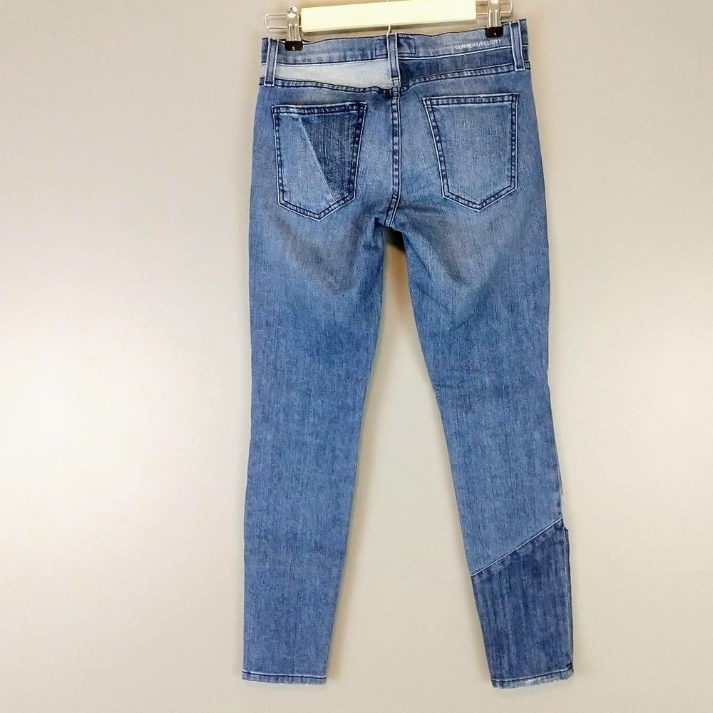 Current Elliott stiletto jeans geometric patchwork - Picture 3 of 7